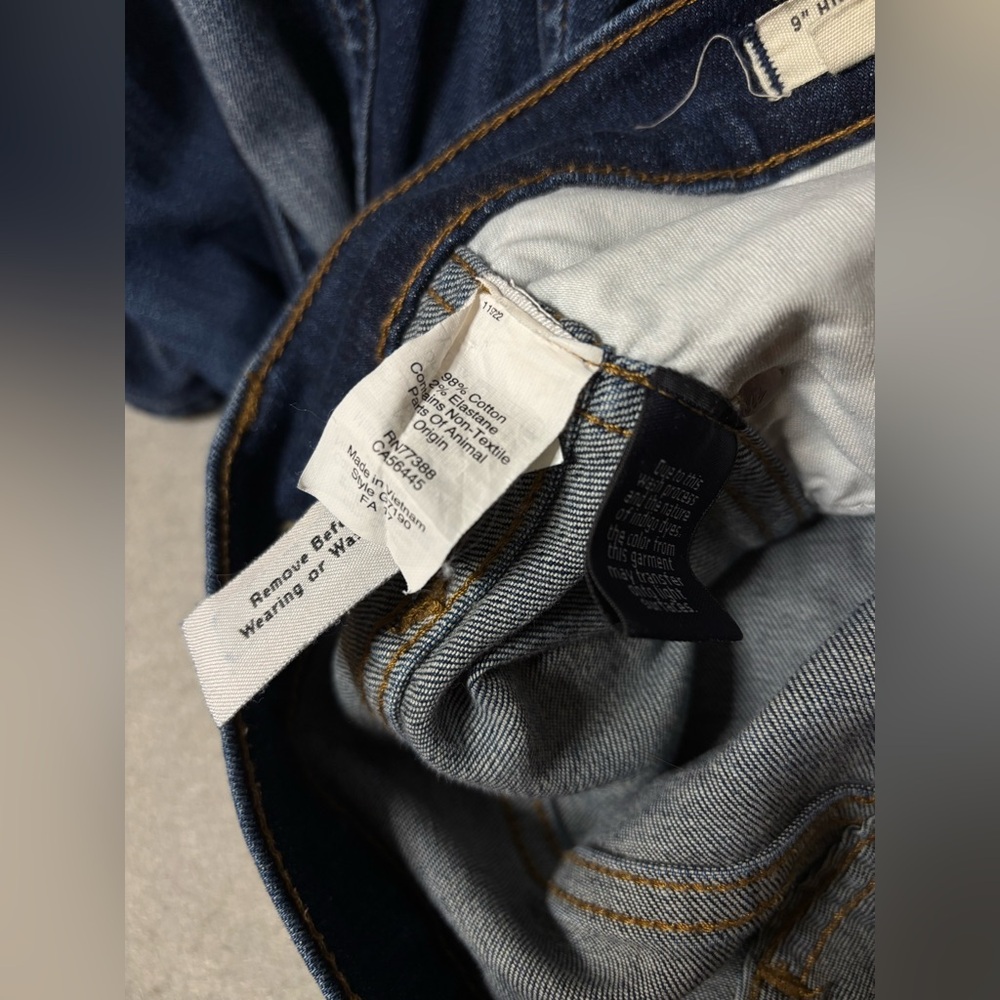 Madewell Jeans 29 Womens 9” HighRise Med/Dark Wash‎ Blue Denim Skinny Distressed - Picture 6 of 12